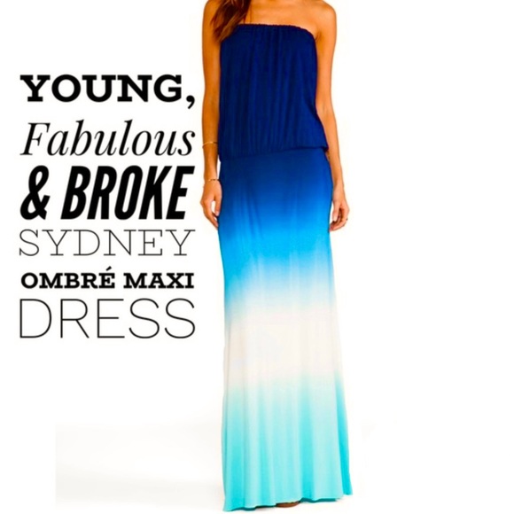 YOUNG FABULOUS & BROKE Ombré Dye SYDNEY Maxi Dress - Picture 2 of 16